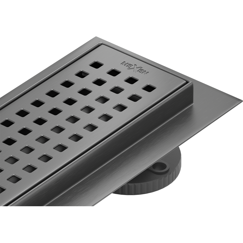 Mexen Flat 360° M08 Rotierender Linienablauf 60 cm, gebürstetes Gun Gray - 1E25060-40