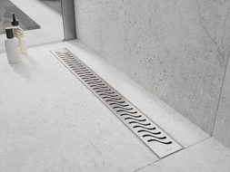 Mexen Flat 360° M09 60 cm Rotating Linear Drain, Inox - 1028060-40
