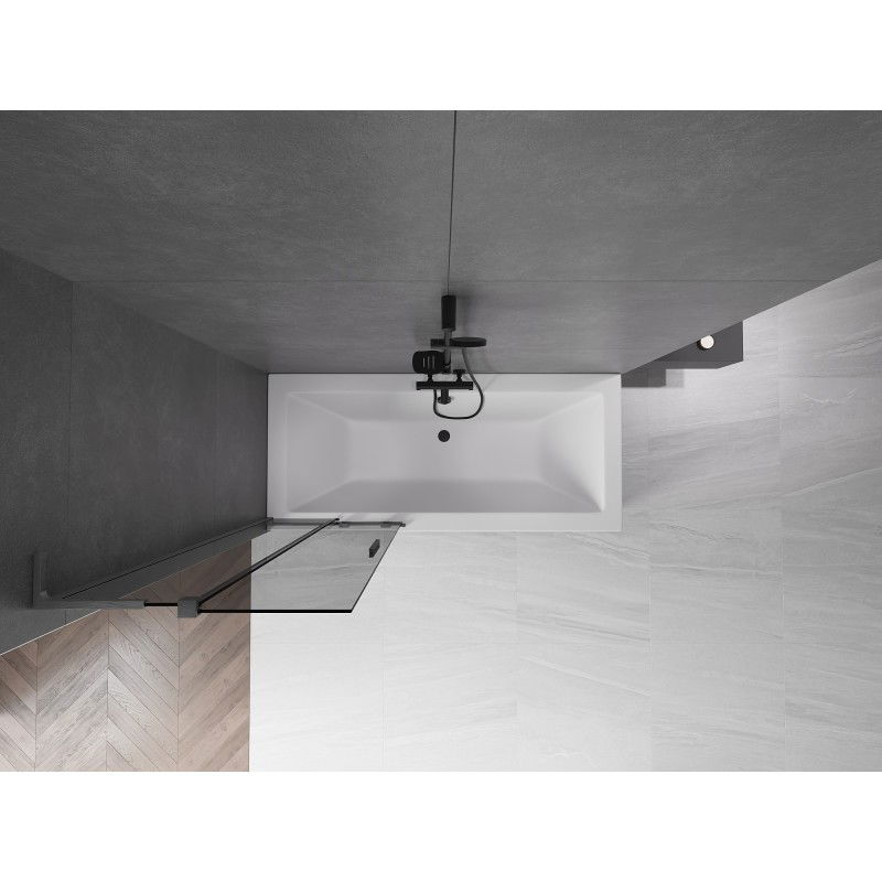 Mexen Velar L badwand 2-delige schuifbare 70 x 150 cm, grafiet, gun metal - 896-070-003-41-95