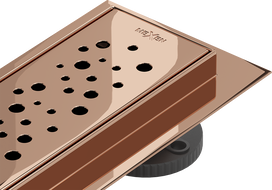 Mexen Flat 360° M12 dréchnen Rotatioun (linnéierten Drain) 50 cm, rose Gold - 1621050-40