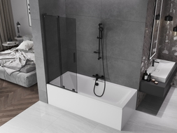 Mexen Velar L vannitoaukse ekraan 2-tiivaline libistatav 85 x 150 cm, grafiit, must - 896-085-003-41-70