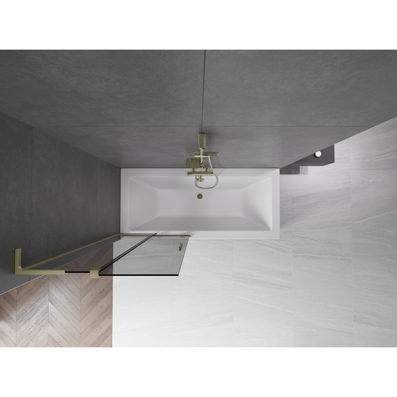Mexen Velar L vannitoasiin 2-leheline lükanduks 80 x 150 cm, grafiit, kuldne harjatud - 896-080-003-41-55