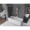 Mexen Velar L bath screen 2-panel sliding 85 x 150 cm, graphite, white - 896-085-003-41-20