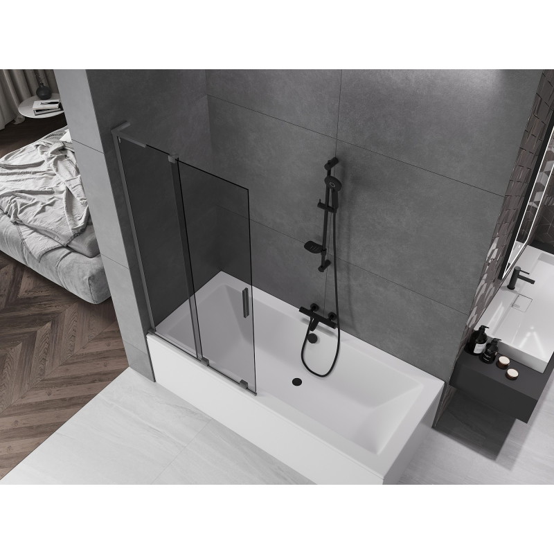 Mexen Velar L dušisein 2-osaline liikuv 95 x 150 cm, grafiit, gun metal - 896-095-003-41-95