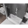 Mexen Velar L vannitoapaneel, 2-tiivaline, 90 x 150 cm, grafiit, valge - 896-090-003-41-20