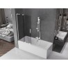 Mexen Velar L vannitoapaneel, 2-tiivaline, 90 x 150 cm, grafiit, valge - 896-090-003-41-20