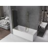 Mexen Velar L kaheosaline vannitoa vahesein 90 x 150 cm, grafiit, kuldne - 896-090-003-41-50