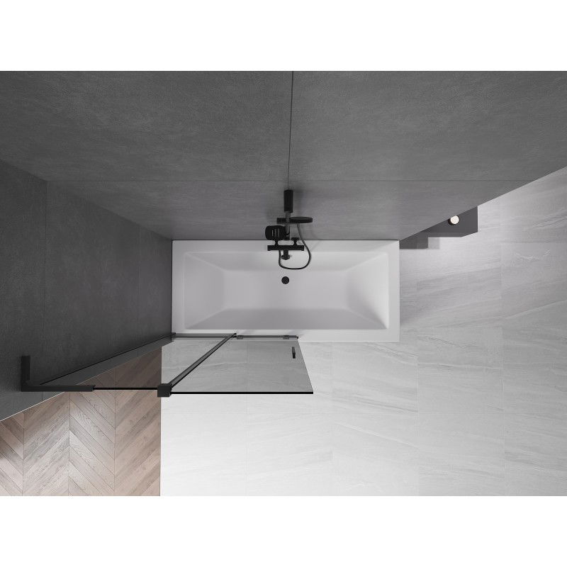 Mexen Velar L duschvägg tvådelad skjutbar 100 x 150 cm, grafit, svart - 896-100-003-41-70