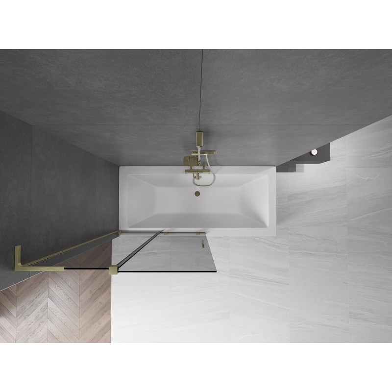 Mexen Velar L vanniparavee 2-tiivaline lükanduks 100 x 150 cm, grafiit, kuldne harjatud - 896-100-003-41-55