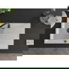 Mexen Cesar granieten spoelbak 1-komorige met afdruiprek 775 x 470 mm, wit, zwarte sifon - 6514771010-20-B
