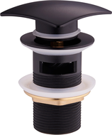 Mexen tappo di scarico clic-clac quadrato con troppopieno, nero - 79926-70