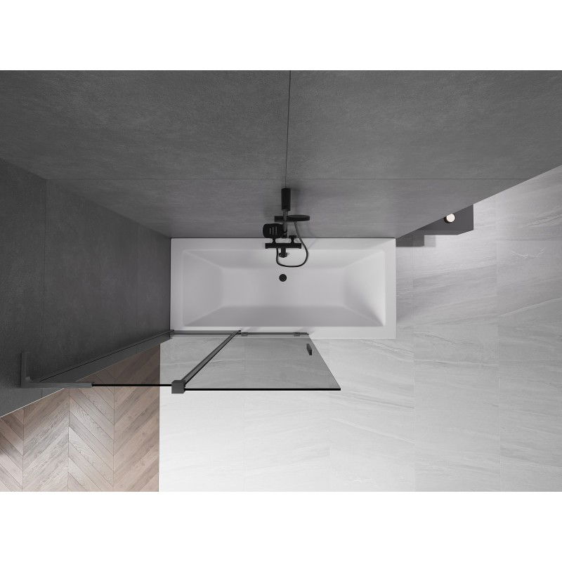 Mexen Velar L divu spārnu bīdāmais dušas ekrāns 110 x 150 cm, grafīts, gun gray matēts - 896-110-003-41-66