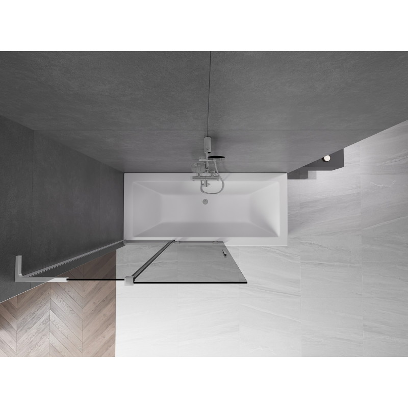 Mexen Velar L vannitoa vahesein, 2-ukseline lükanduks, 110 x 150 cm, grafiit, kroom - 896-110-003-41-01