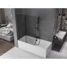 Mexen Velar L parawan nawannowy 2-skrzydłowy rozsuwany 120 x 150 cm, grafit, gun metal - 896-120-003-41-95