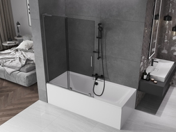Mexen Velar L vannitoa ekraan, kahetiivaline, 120 x 150 cm, grafiit, gunmetal - 896-120-003-41-95