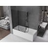 Mexen Velar L 2-panel sliding bath screen 120 x 150 cm, graphite, black - 896-120-003-41-70