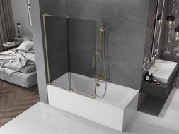 Mexen Velar L vannisein tiibadega 2-osaline nihutatav 120 x 150 cm, grafiit, kuldne - 896-120-003-41-50