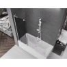 Mexen Velar L vannitoaukse ekraan 2-osaline liuglev 120 x 150 cm, grafiit, valge - 896-120-003-41-20