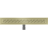 Mexen Flat M12 linear drain 50 cm, brushed gold - 1A21050-15