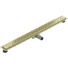 Mexen Flat M12 linear drain 100 cm, brushed gold - 1A21100-15