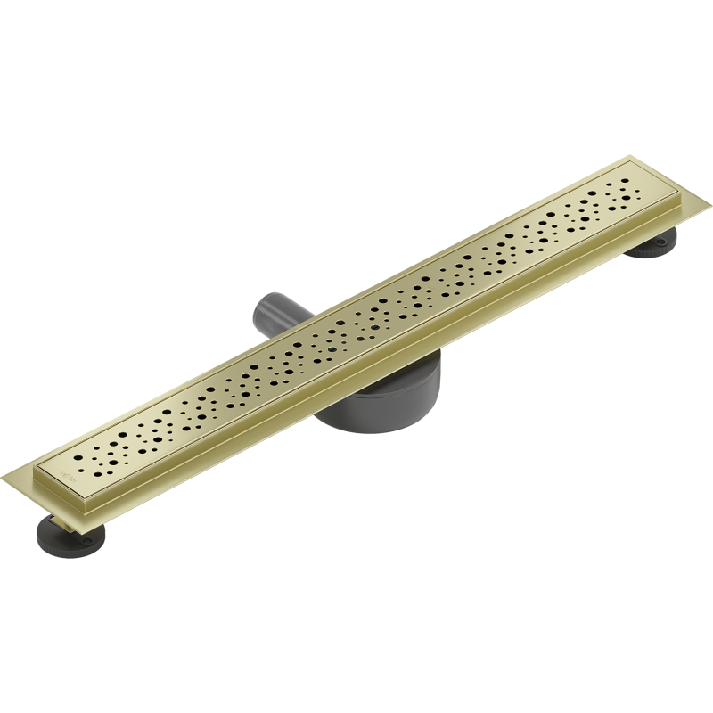 Mexen Flat 360° M12 70 cm Rotating Linear Drain, Brushed Gold - 1A21070-40