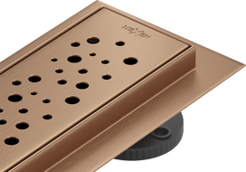 Mexen Flat 360° M12 scarico lineare rotante 50 cm, rame spazzolato - 1C21050-40