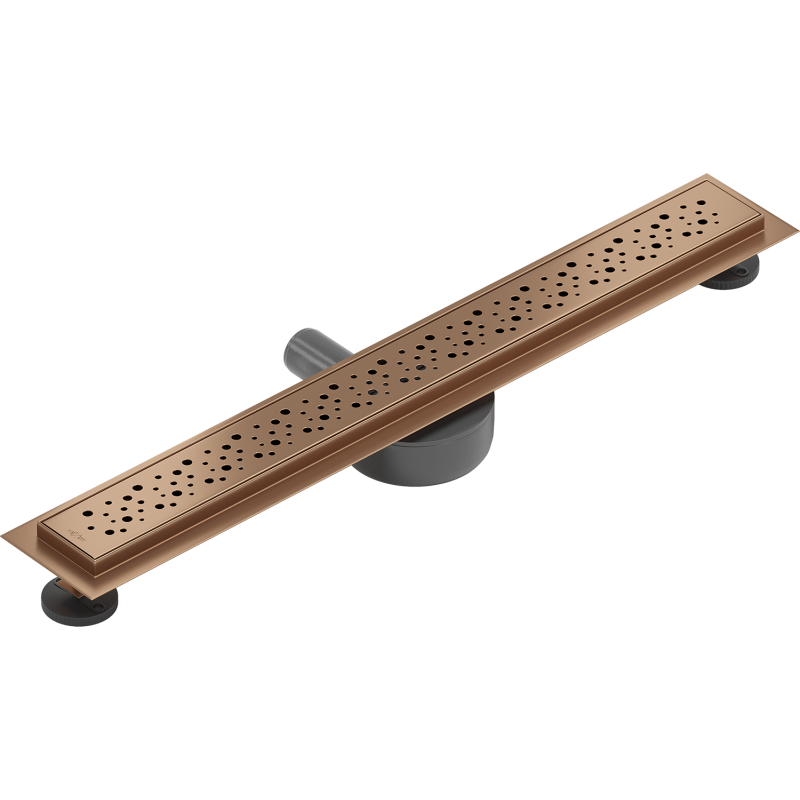 Mexen Flat 360° M12 linear rotary drain 50 cm, brushed copper - 1C21050-40