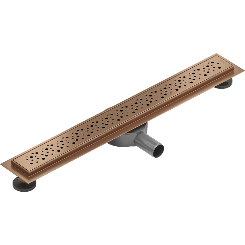 Mexen Flat 360° M12 linear rotary drain 50 cm, brushed copper - 1C21050-40