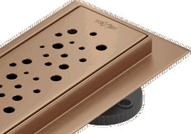 Mexen Flat 360° M12 roterende lineaire afvoer 70 cm, geborsteld koper - 1C21070-40