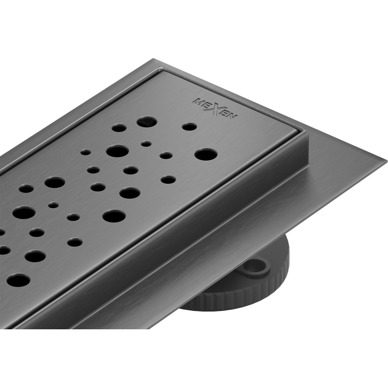 Mexen Flat 360° M12 Rotary Linear Drain 70 cm, Gun Gray Brushed - 1E21070-40