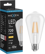 Mexen Vintis LED filamentna žarulja E27, ST64, 6W, Topla - 2700K, 720 lm, prozirna - L152-E27-0627-00