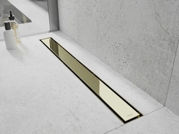 Mexen Flat 360° M13 rotary linear drain 2in1 60 cm, gold - 1510060-40