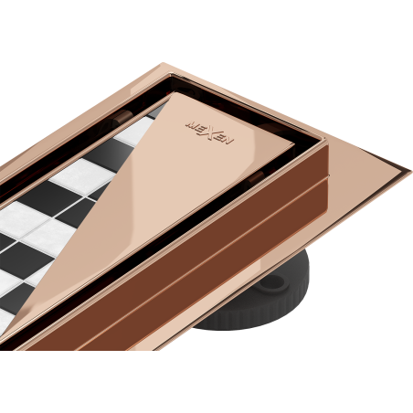 Mexen Flat M13 linearen Oflaf 2-an-1 120 cm, rose Gold - 1610120