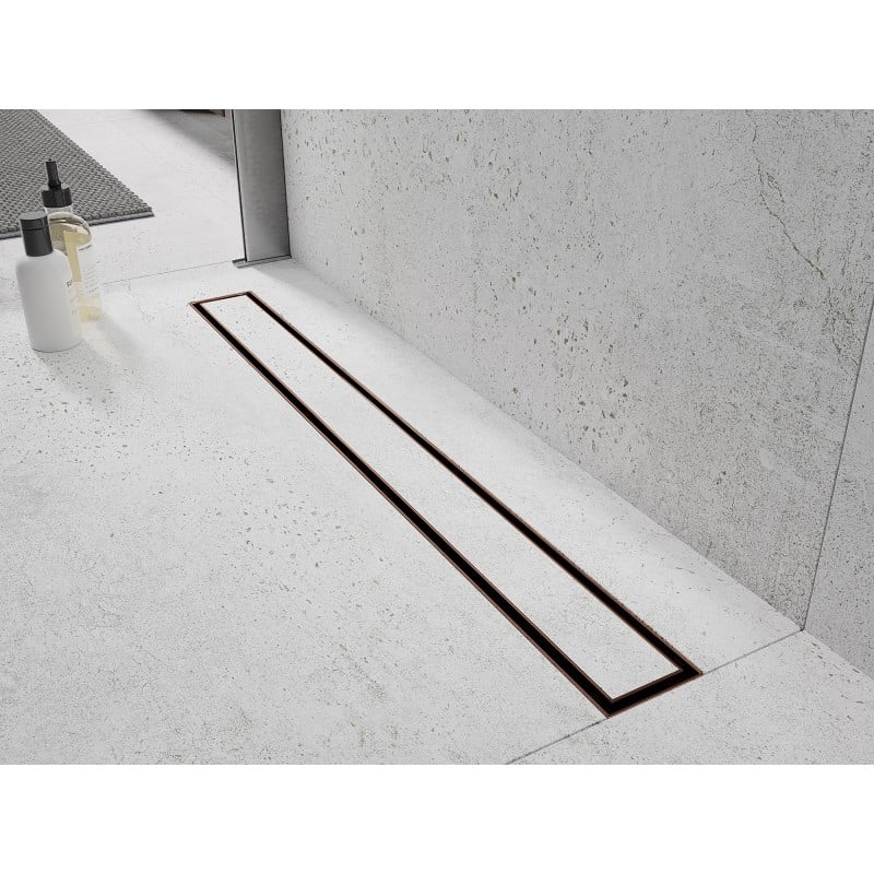 Mexen Flat M13 Linear Drain 2-in-1 90 cm, Rose Gold - 1610090-15