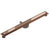 Mexen Flat 360° M13 pöörlev lineaarne äravool 2-in-1 80 cm, roosa kuld - 1610080-40