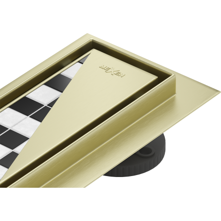 Mexen Flat M13 Linear Entwässerung 2in1 100 cm, gebürstetes Gold - 1A10100-15