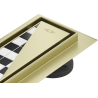 Mexen Flat M13 Linear Drain 2-in-1 110 cm, Brushed Gold - 1A10110