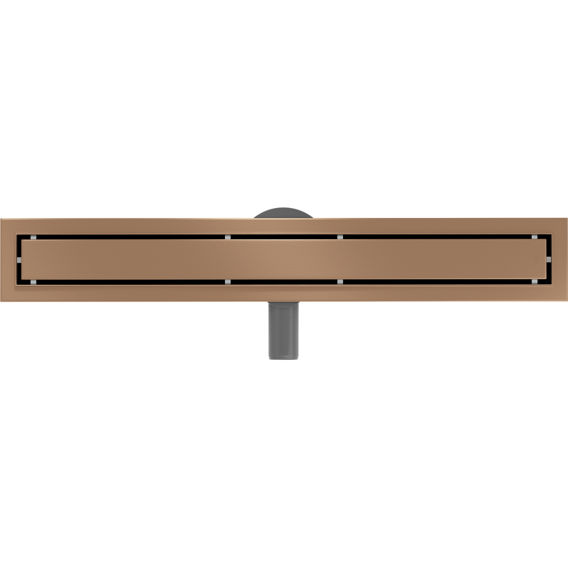 Mexen Flat 360° M13 ralo linear giratório 2 em 1 60 cm, cobre escovado - 1C10060-40