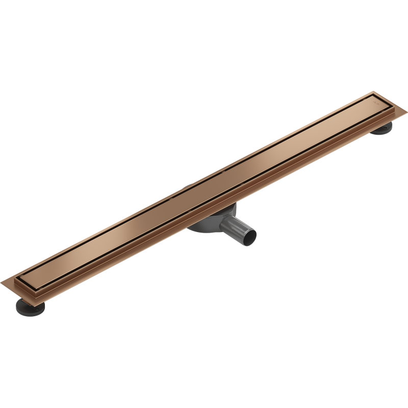 Mexen Flat 360° M13 rotary linear drain 2-in-1 80 cm, brushed copper - 1C10080-40
