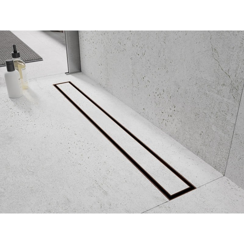 Mexen Flat 360° M13 Rotating Linear Drain 2-in-1 90 cm, Brushed Copper - 1C10090-40
