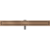 Mexen Flat 360° M13 Rotating Linear Drain 2-in-1 90 cm, Brushed Copper - 1C10090-40