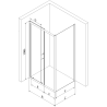 Mexen Apia kabina prysznicowa rozsuwana 140 x 100 cm, transparent, czarna + brodzik Flat, czarny - 840-140-100-70-00-4070B