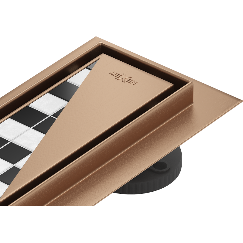Mexen Flat M13 linear drain 2in1 150 cm, brushed copper - 1C10150