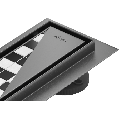 Mexen Flat 360° M13 pagrieziena lineārais notekas 2in1 60 cm, birstēts šautenes pelēks - 1E10060-40