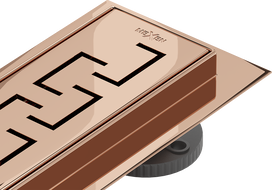 Mexen Flat 360° M15 rotative Linéaraustrauf 60 cm, rosa Gold - 1624060-40