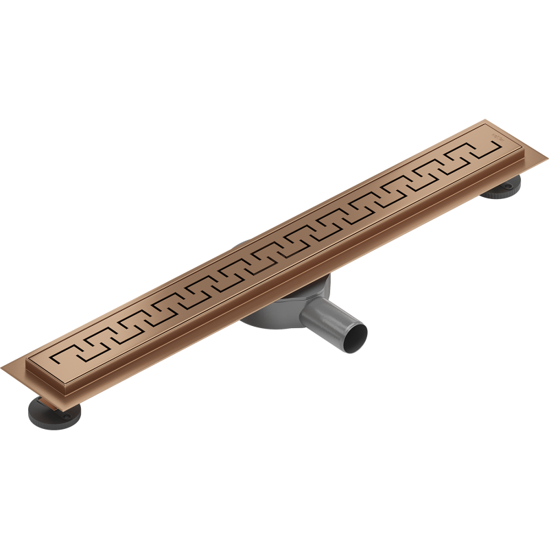 Mexen Flat 360° M15 50 cm Rotatable Linear Drain, Brushed Copper - 1C24050-40