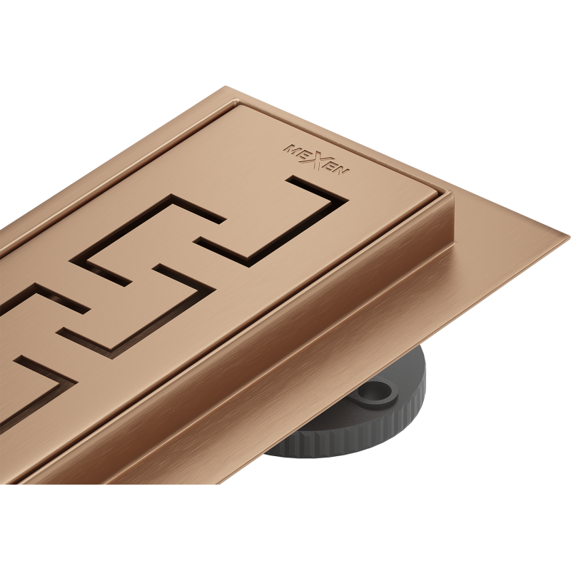 Mexen Flat 360° M15 ralo linear rotativo 60 cm, cobre escovado - 1C24060-40