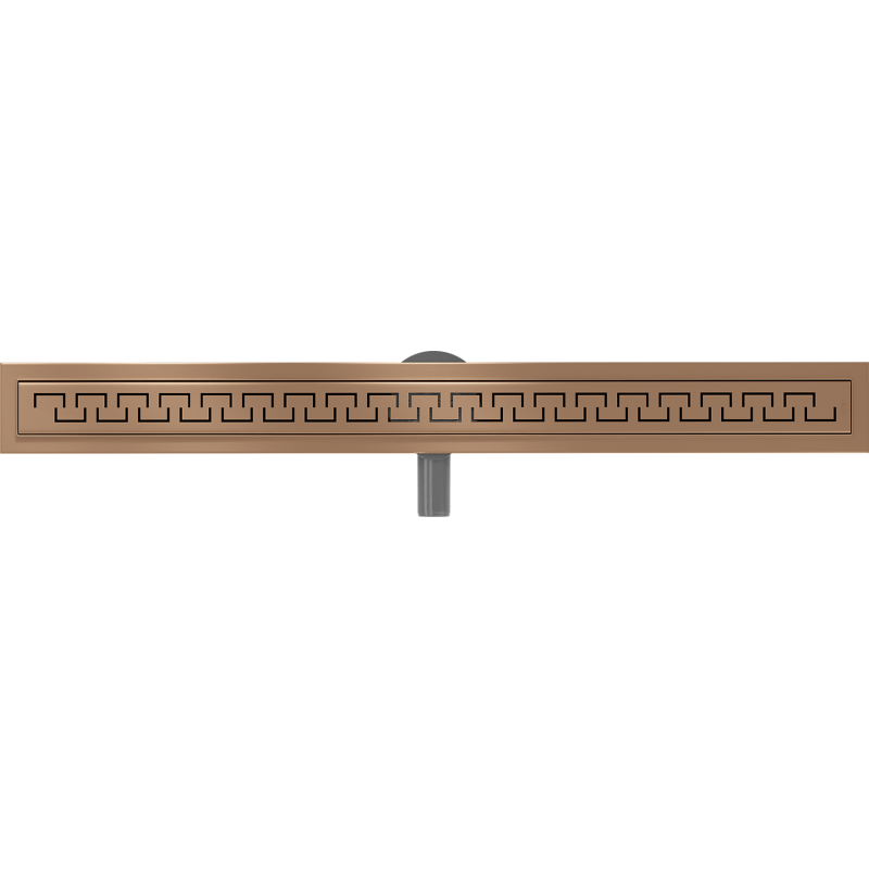 Mexen Flat 360° M15 Rotating Linear Drain 100 cm, Brushed Copper - 1C24100-40
