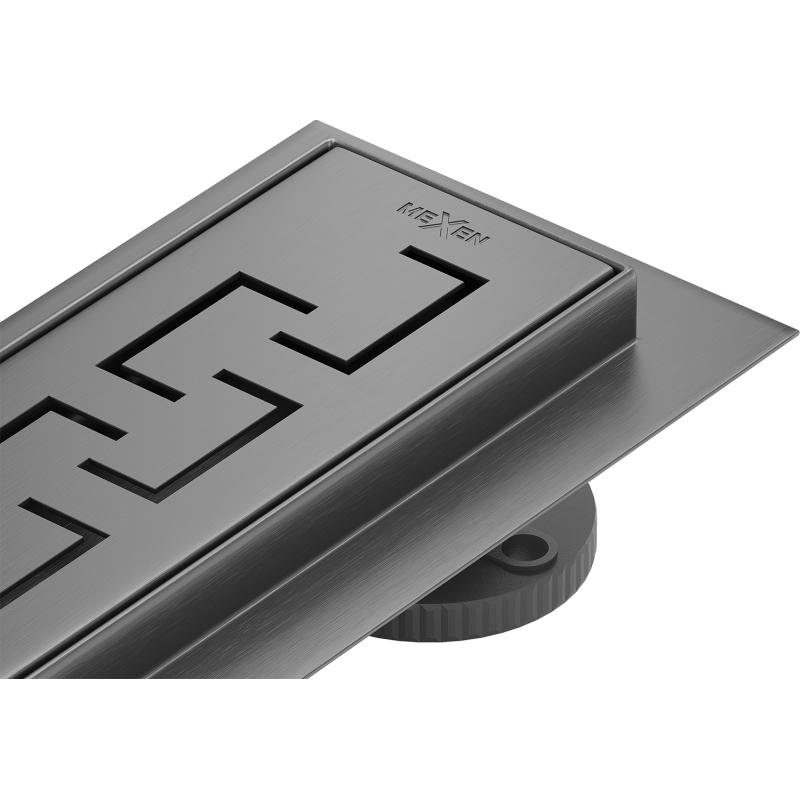 Mexen Flat 360° M15 Rotating Linear Drain 70 cm, Brushed Gun Gray - 1E24070-40