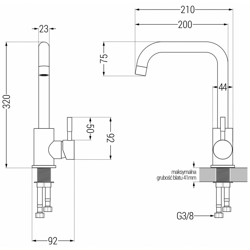 Mexen Modena rubinetto da cucina, oro spazzolato - 671900-55